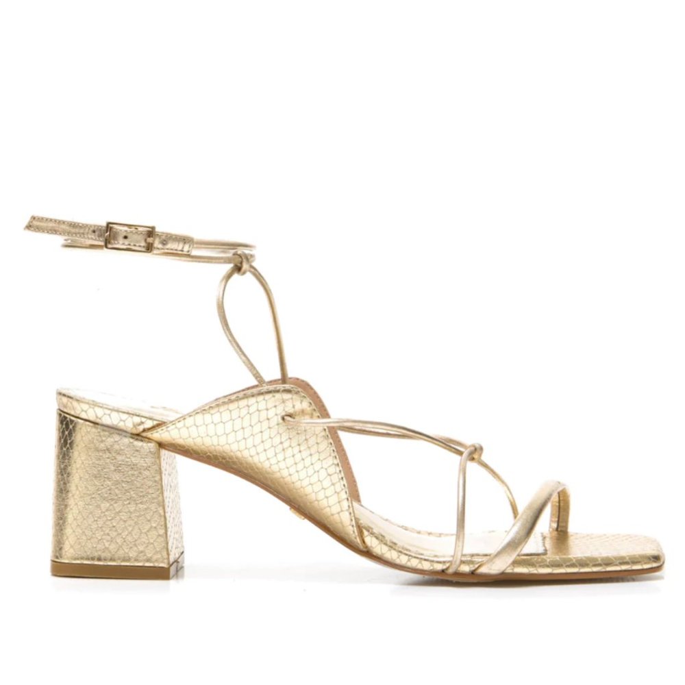 Paula Torres, Marrakesh sandal block heels, Champagne - Picture 4 of 6